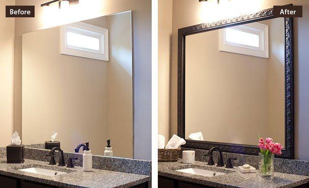 Frame your bathroom mirror