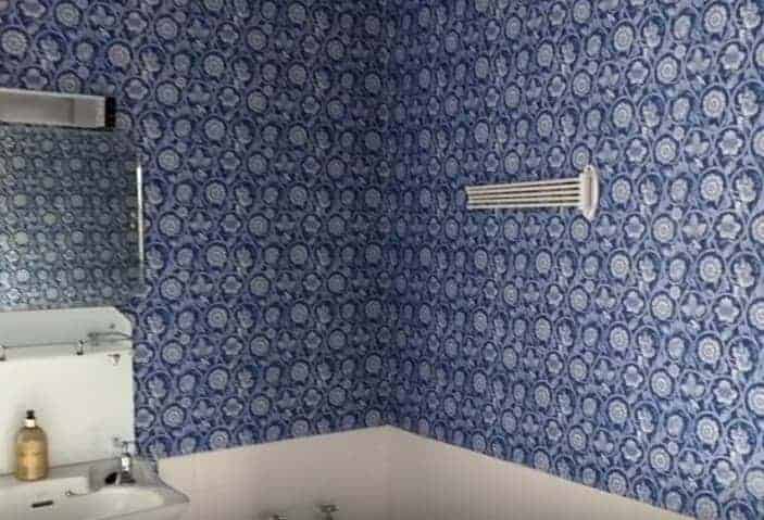 Wallpaper in the Bathroom -Scotland Inspired Design