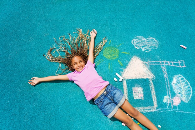 Sidewalk Chalk - spring break staycation idea