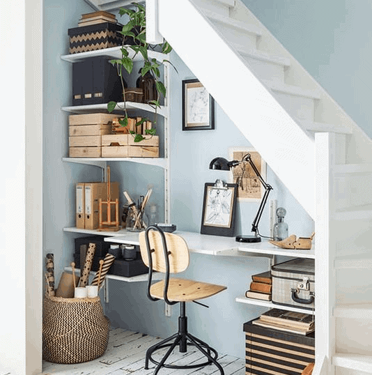 Build an Under-the-Stairs Office