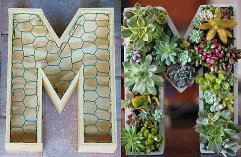 Monogram Succulent Planters