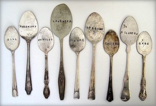 Vintage Silverware Garden Markers