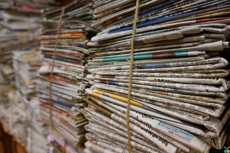 Stacks of Newspapers and Magazines 