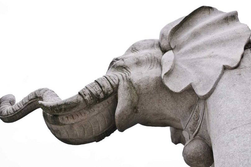 Ceramic Elephant Statues