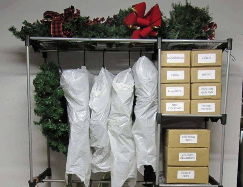 Hang your wreath in a garbage bag