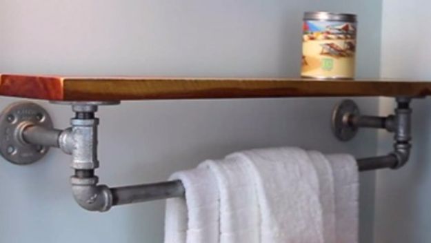 A farmhouse style towel rack