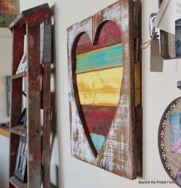 Reclaimed wood wall-hanging