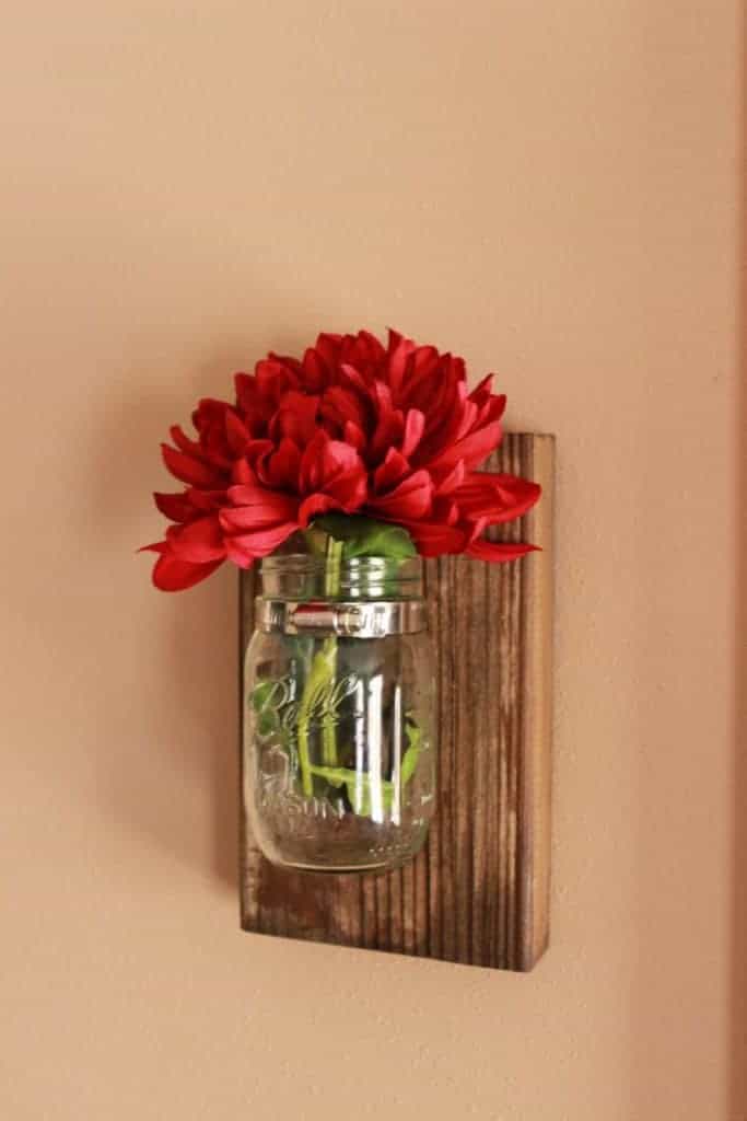 Add the mason jar on the wall