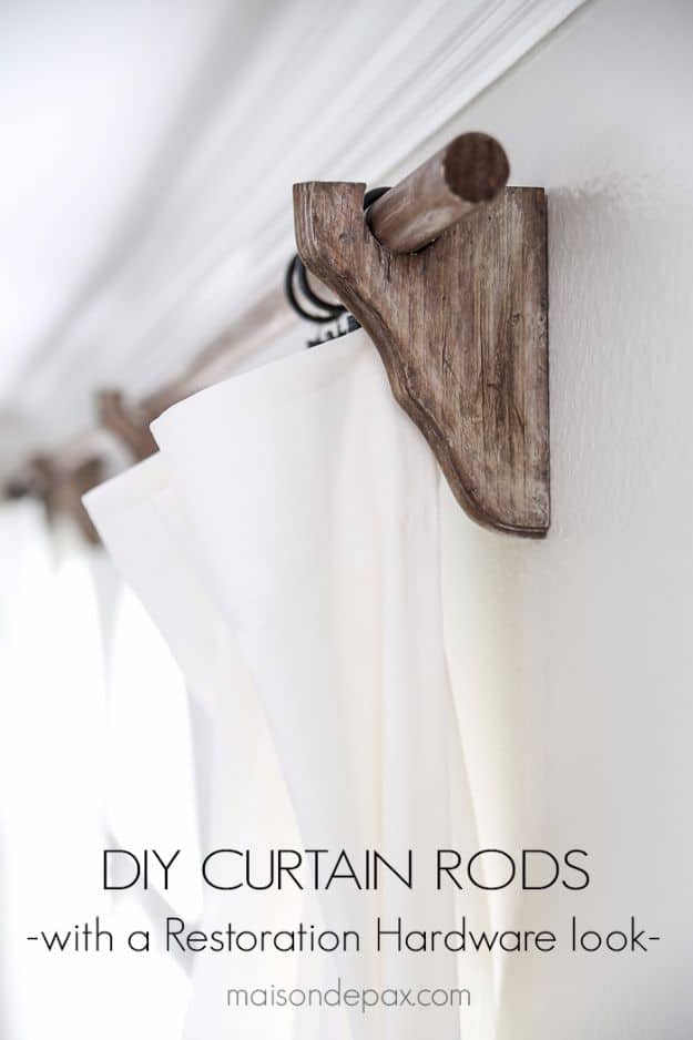 Wooden curtain rod