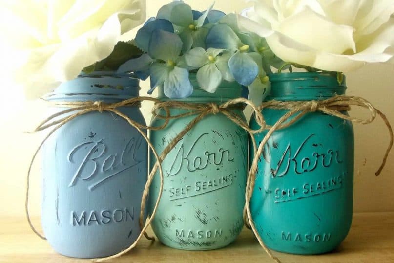 Painting Mason Jars