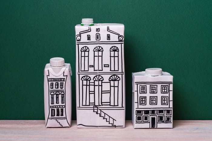 Milk Box Skyscraper in easy DIY projects