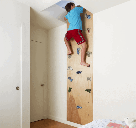 Climbing Wall Into Attic in Mind-Blowing Architectural Designs