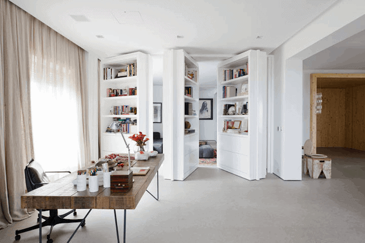 The bookshelf revolves in Mind-Blowing Architectural Designs
