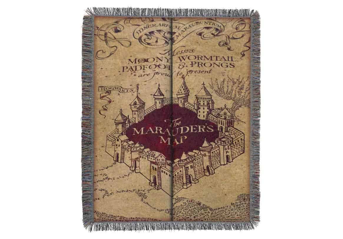 Marauder's map throw blanket