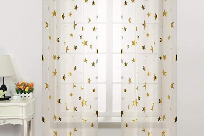 Gold Star Floor-Length Drapes