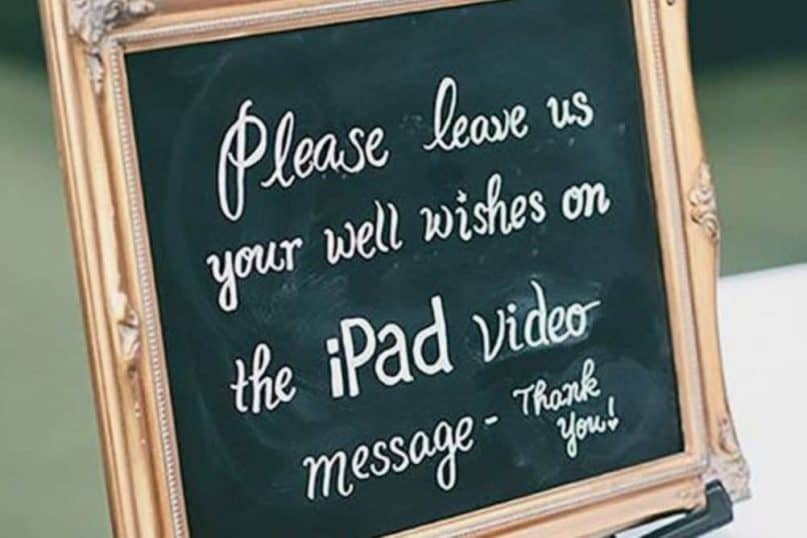 Video guestbook on iPad