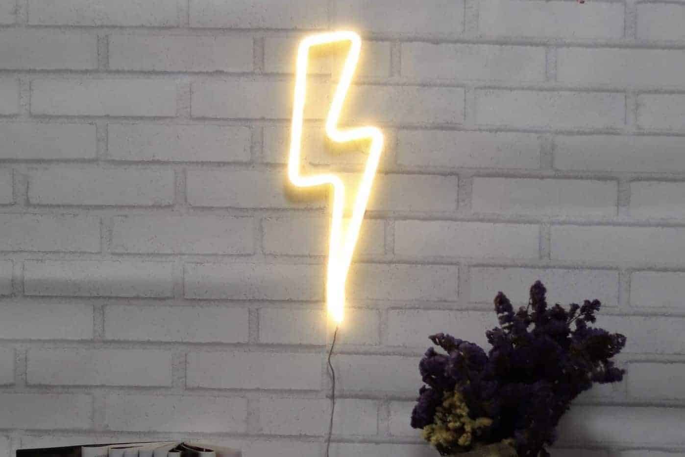 Harry's Lightning Bolt Neon Sign