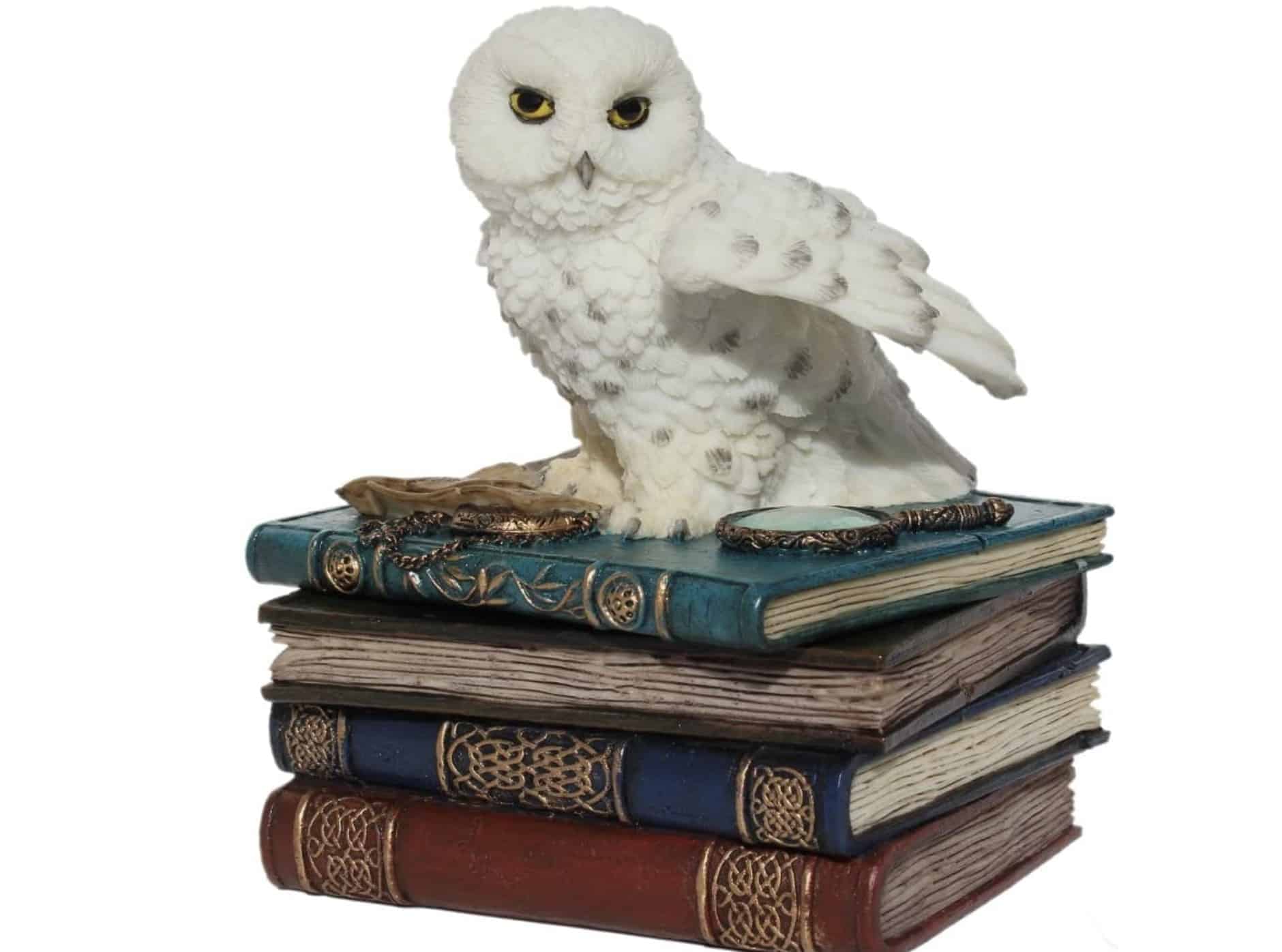 White Owl Trinket Box 