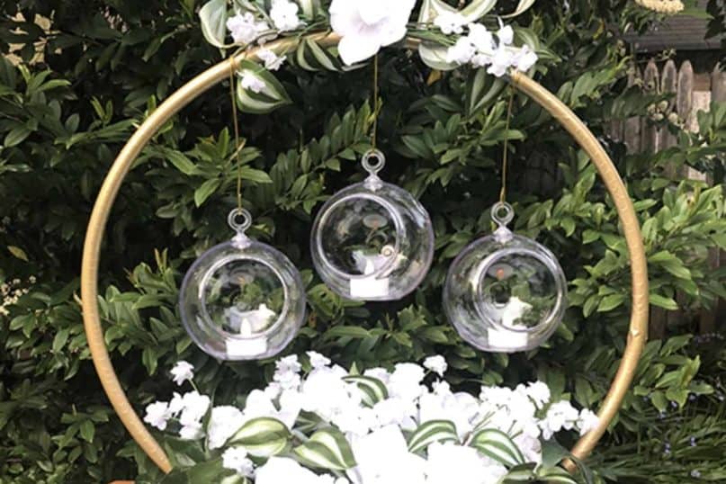 Hoola Hoop Wedding Table Centerpiece