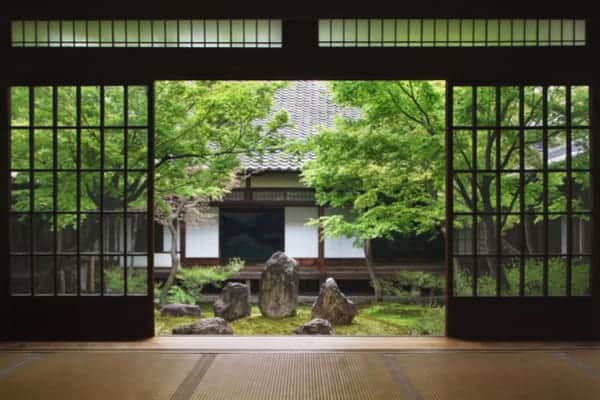 Rock garden in Japanese Interior