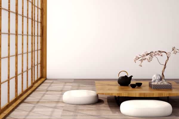 Plain Walls in Japanese Interior