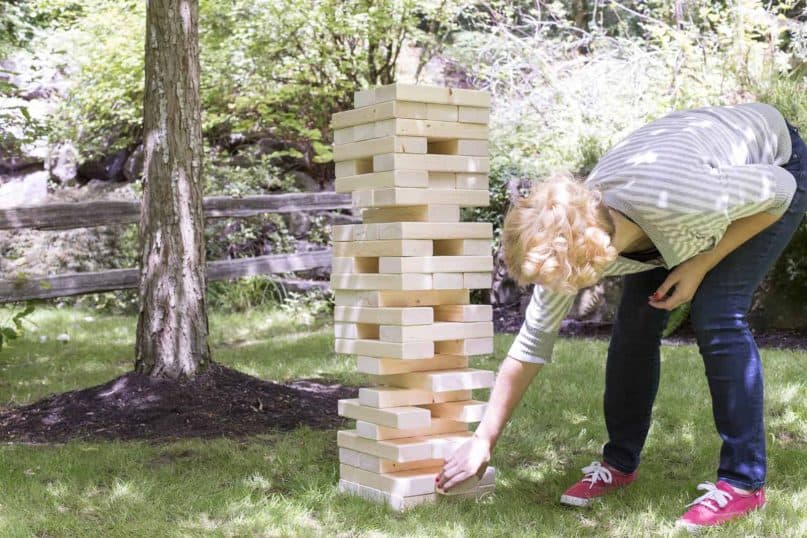 Outdoor Jenga set