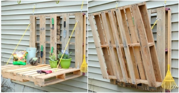  Swing-Down Gardening Table