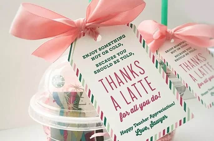 "Thanks a Latte" Starbucks Gift Card