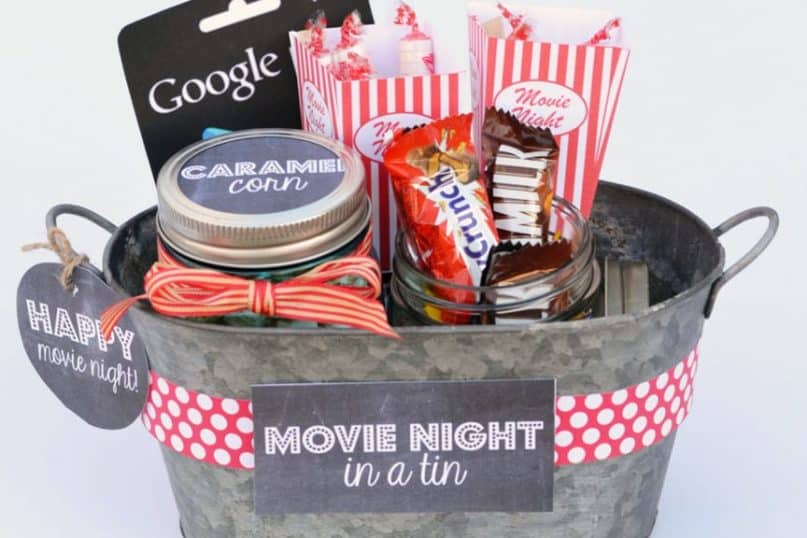 Movie Night Gift Basket