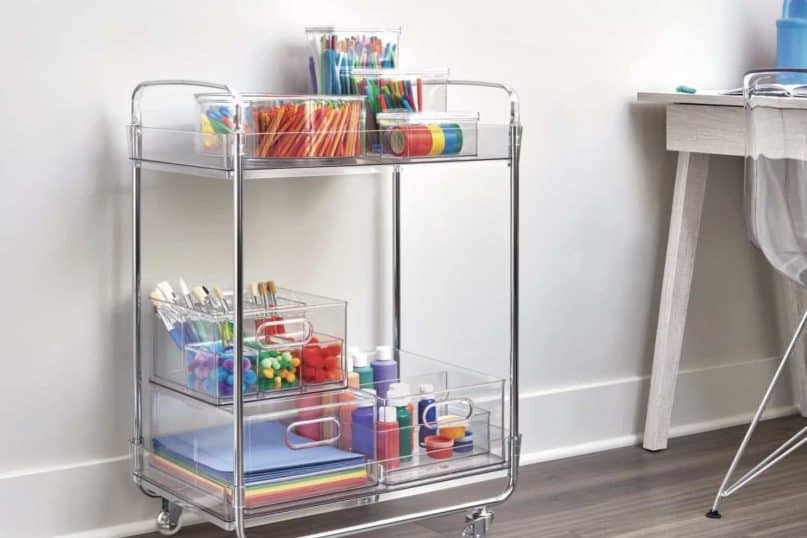 Use Carts For Frequently Used Items, Like Art Supplies Of Your Kid