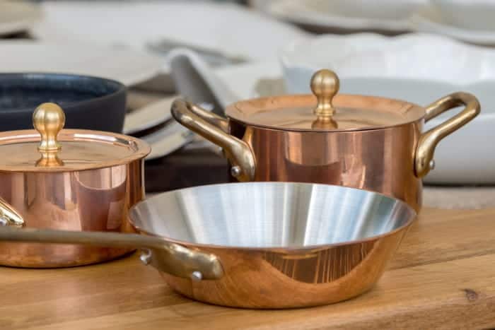 Copper cooking utensils