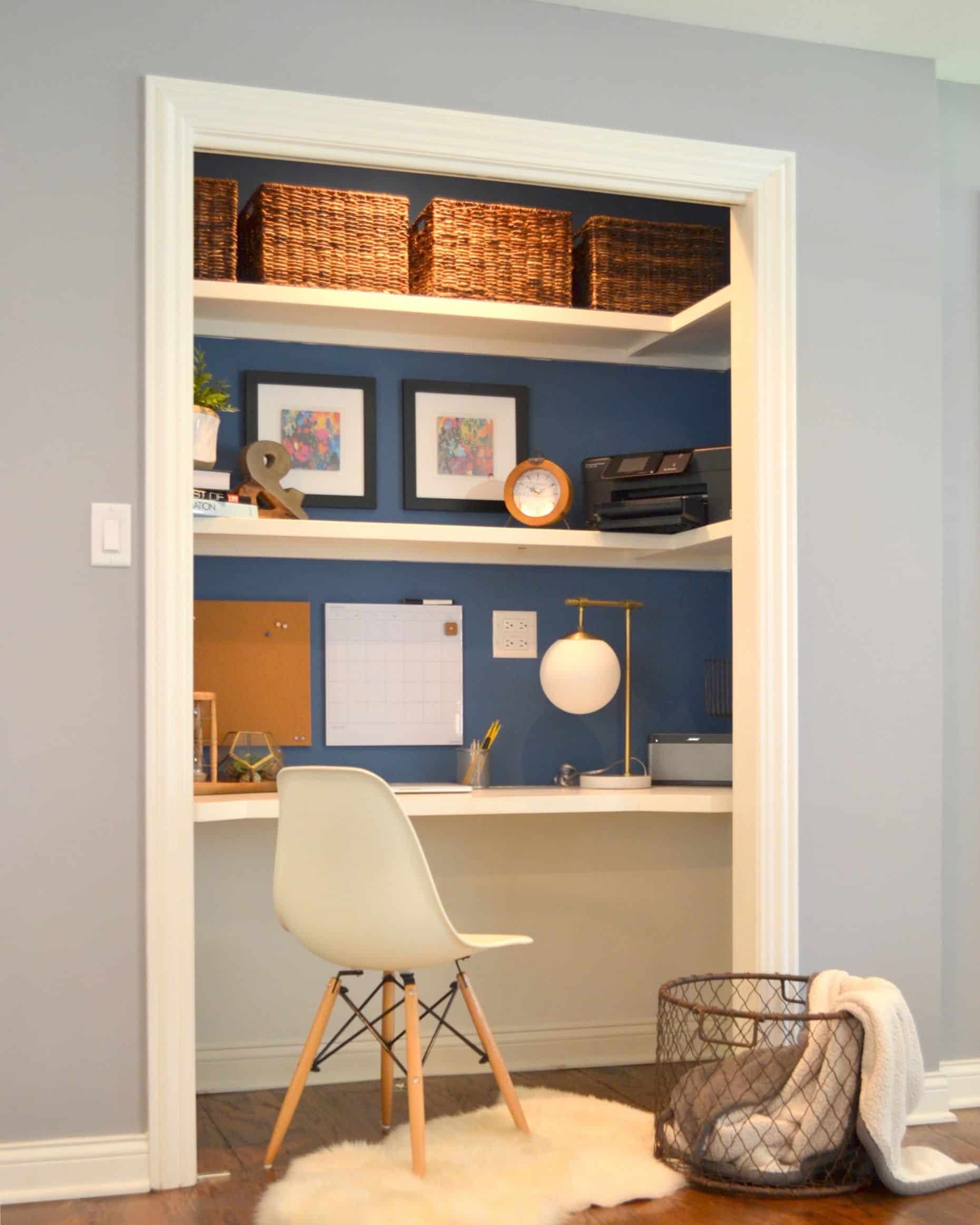 Turn a closet into a home office