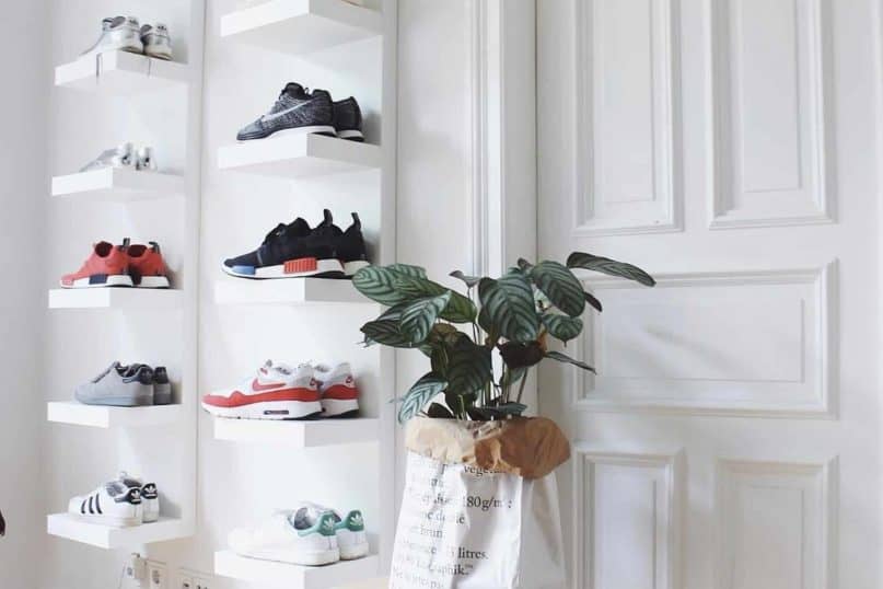 Lack Shelves For Sneaker Display 