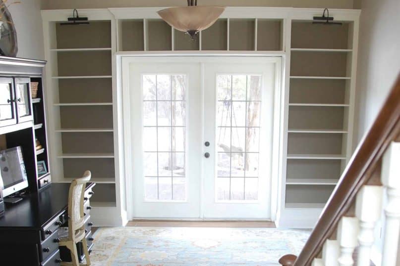 Home Office Transformed Into a Library