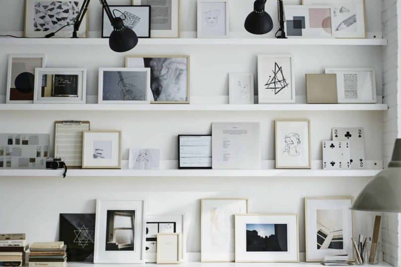 Make the Ultimate Gallery Wall with A Wall Full of Picture Ledges 