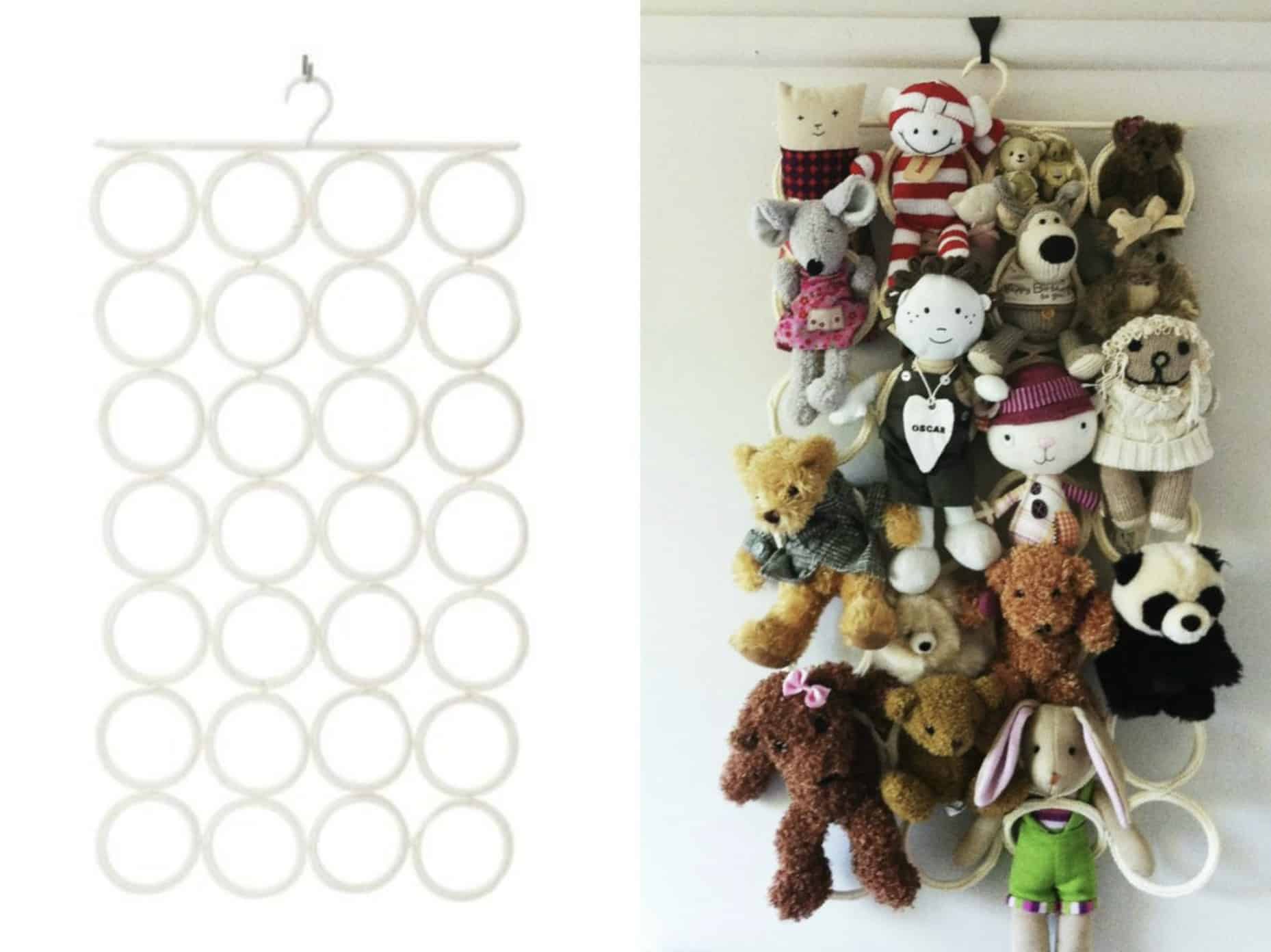 Use Hanger to Keep Soft Toys Off the Floor