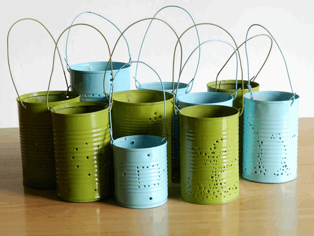 Make lanterns from tin