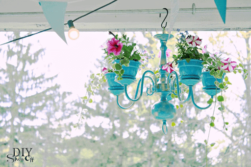 Create a Planter with Chandeliers