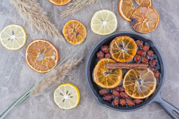 Use dried fruits and herbs for decoration