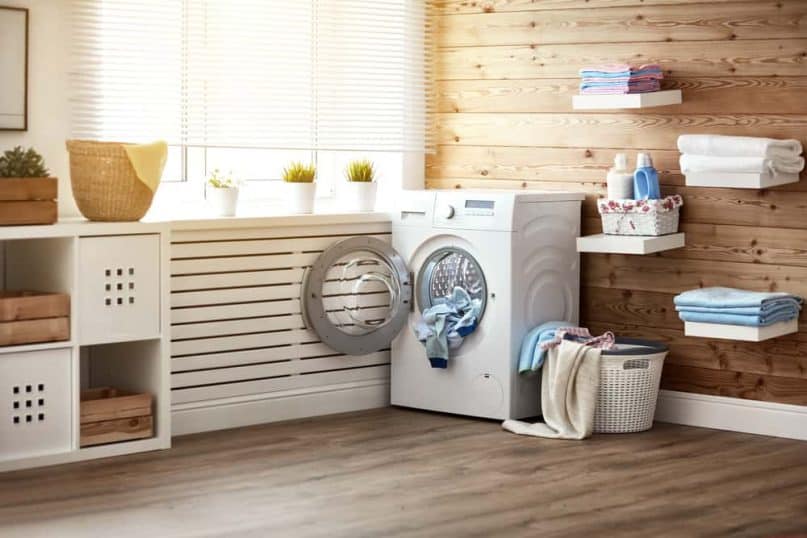 Built-in washing machine and dryer