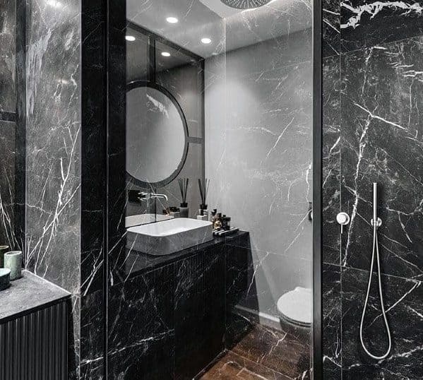 Black bathroom in Home Decoration