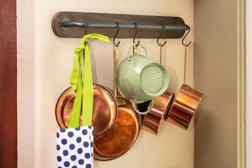 Hanging utensils on the wall