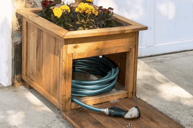 Planter and Hose Holder