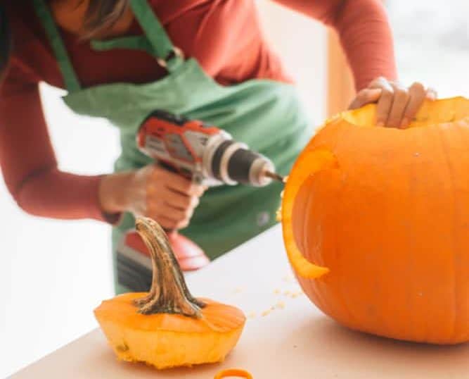 Pumpkin With Drilled Shapes