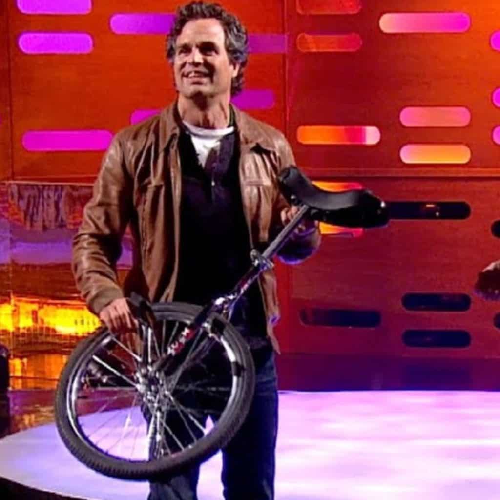Mark Ruffalo is good at riding unicycles.